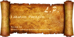 Lakatos Pentele névjegykártya
